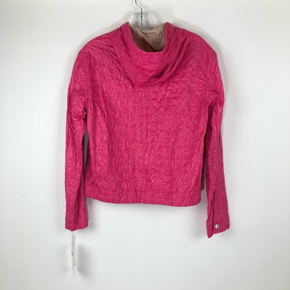 WORTH Pink Hooded Windbreaker Jacket Petite - Picture 4 of 5